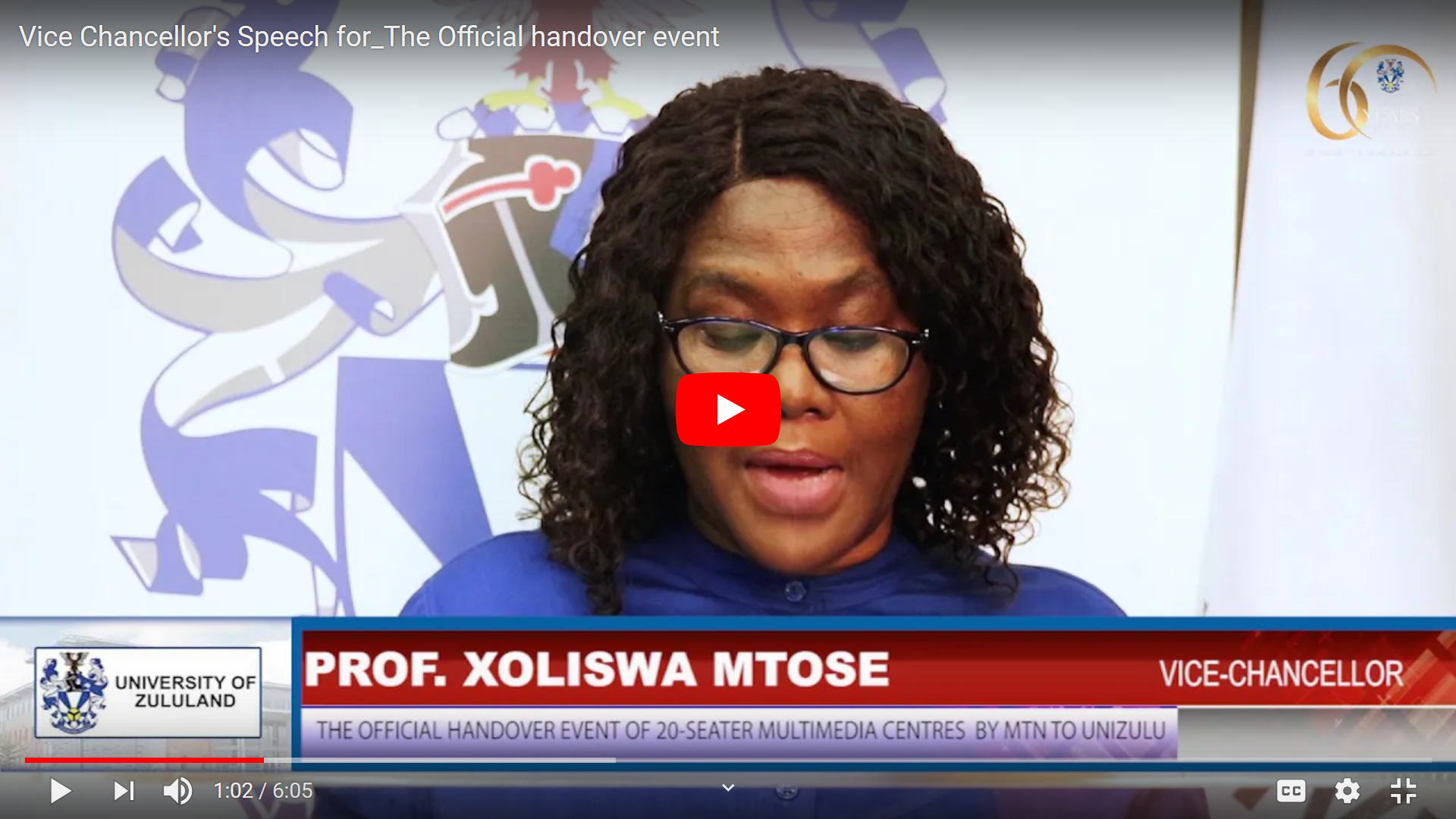 Vice Chancellor's Speech for_The Official handover event